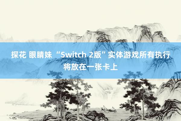 探花 眼睛妹 “Switch 2版”实体游戏所有执行将放在一张卡上