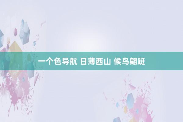 一个色导航 日薄西山 候鸟翩跹