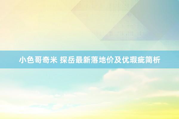 小色哥奇米 探岳最新落地价及优瑕疵简析