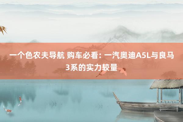 一个色农夫导航 购车必看: 一汽奥迪A5L与良马3系的实力较量