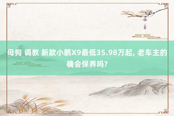 母狗 调教 新款小鹏X9最低35.98万起, 老车主的确会保养吗?