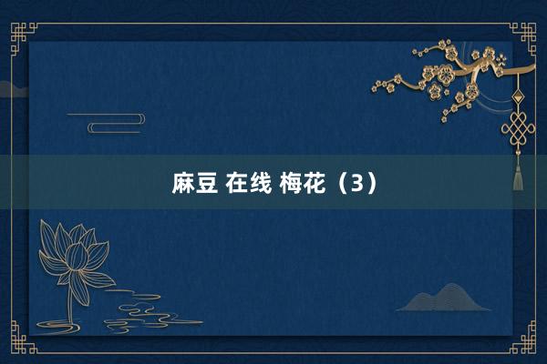 麻豆 在线 梅花（3）