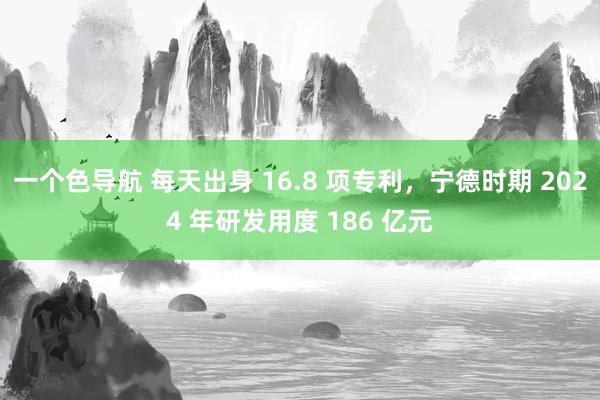 一个色导航 每天出身 16.8 项专利，宁德时期 2024 年研发用度 186 亿元