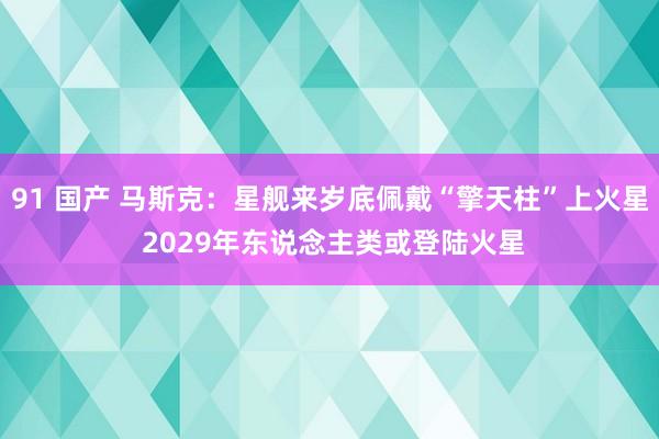 91 国产 马斯克：星舰来岁底佩戴“擎天柱”上火星 2029年东说念主类或登陆火星